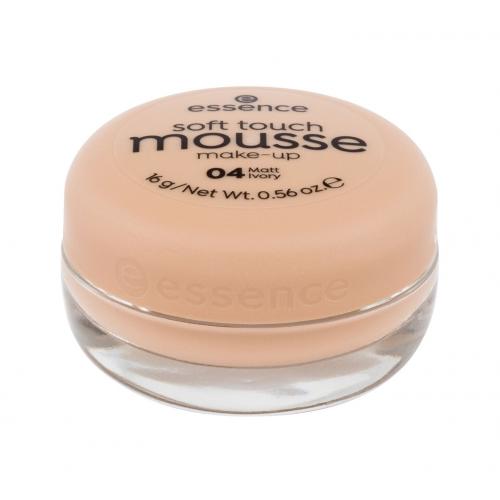 Essence Soft Touch Mousse 16 g make-up pre ženy 04 Matt Ivory na veľmi suchú pleť