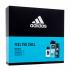 Adidas Ice Dive Darčeková kazeta pre mužov Edt 50ml + 150ml deospray + 250ml sprchovací gél