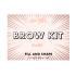 Barry M Brow Kit Set a paletka na obočie pre ženy 4,5 g Odtieň Dark