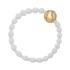 By Eloise London Gold Bling Tennis Ball Gumička na vlasy pre ženy 1 ks Odtieň White