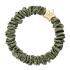 By Eloise London Skinny Silk Scrunchie Gold Star Gumička na vlasy pre ženy 1 ks Odtieň Olive Green
