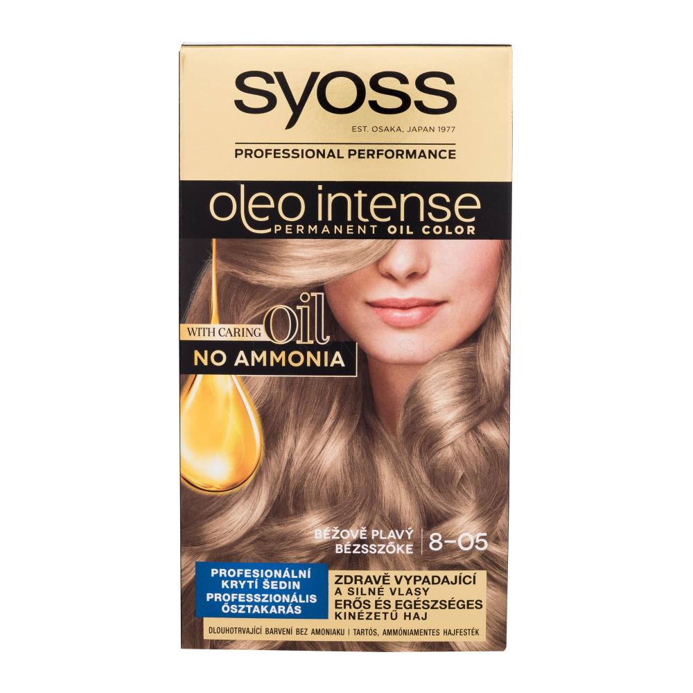 Syoss Oleo Intense Permanent Oil Color Farba na vlasy pre ženy 50 ml Odtieň 8-05 Beige Blond poškodená krabička