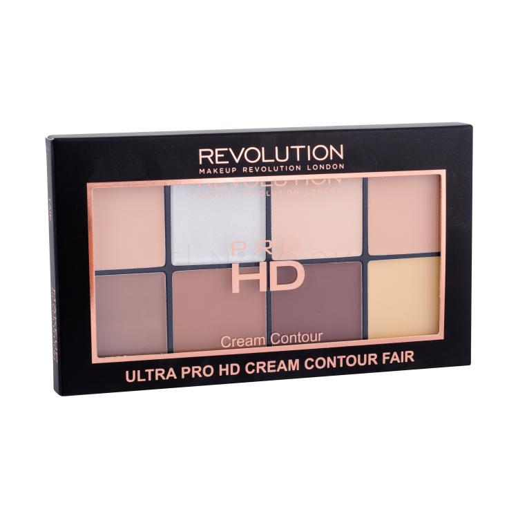 Makeup Revolution London Ultra Pro HD Cream Contour Palette Púder pre ženy 20 g Odtieň Fair