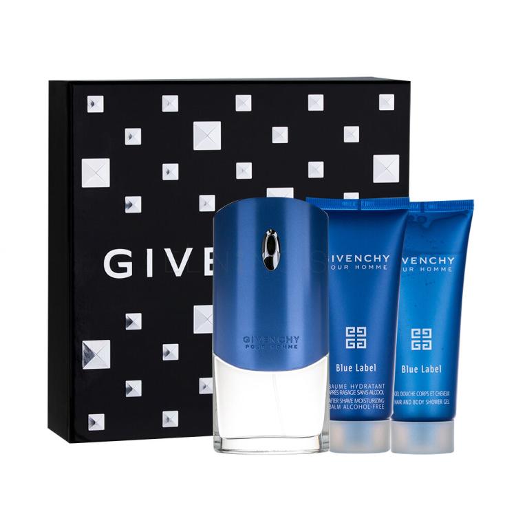 Givenchy Pour Homme Blue Label Darčeková kazeta toaletná voda 100 ml + sprchovací gél 75 ml + 75ml balzam po holení 75 ml