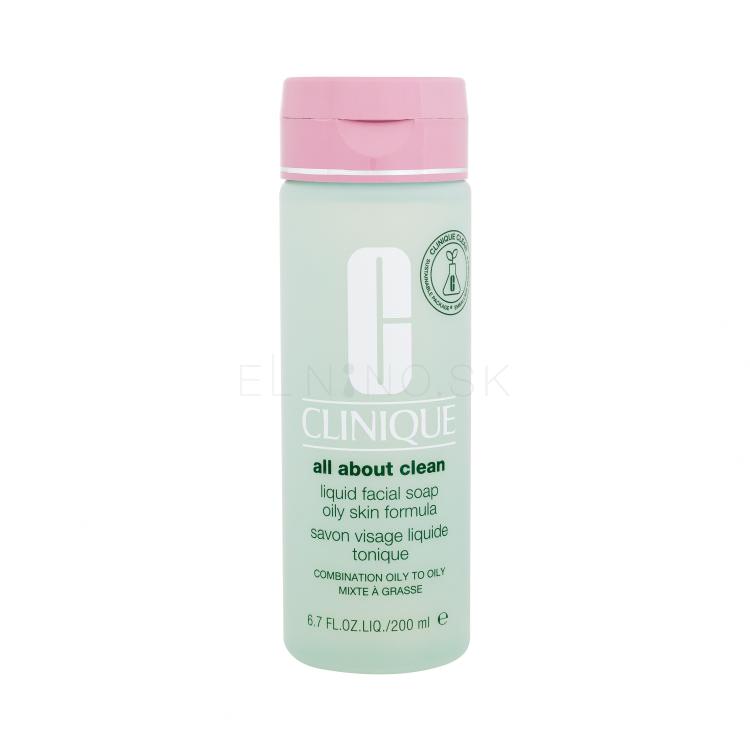Clinique All About Clean Liquid Facial Soap Oily Skin Formula Čistiace mydlo pre ženy 200 ml