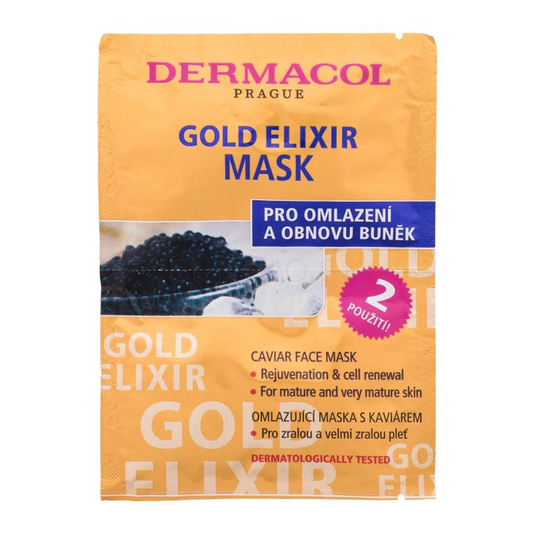 Dermacol Gold Elixir Pleťová maska pre ženy 16 ml