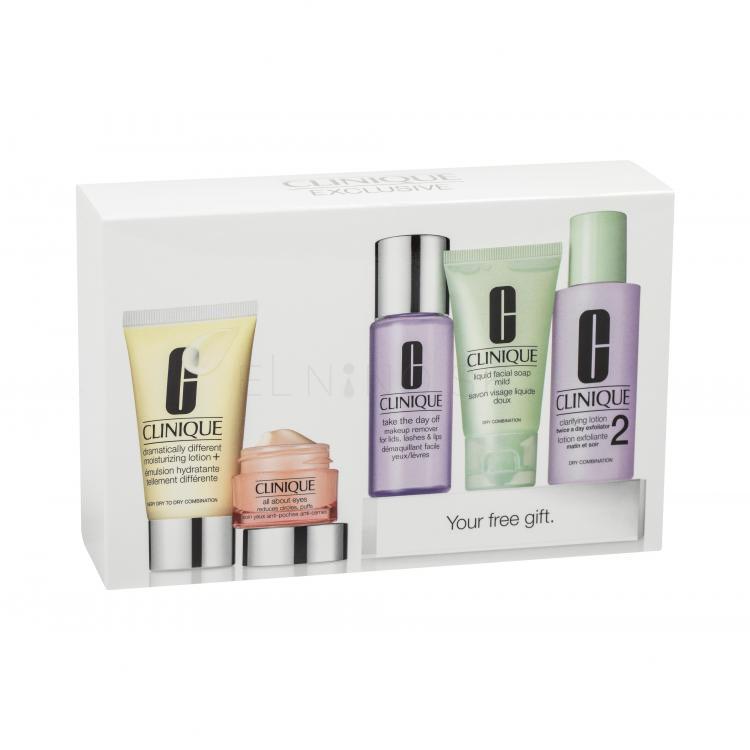 Clinique All About Eyes Darčeková kazeta All About Eyes 15 ml + Clarifying Lotion 2 60 ml + DDML 50 ml + Liquid Facial Soap Mild 30 ml + Take the Day Off Makeup Remover 50 ml