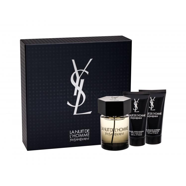 Yves Saint Laurent La Nuit De L´Homme Darčeková kazeta pre mužov toaletná voda 100 ml + balzam po holení 50 ml + sprchovací gél 50 ml