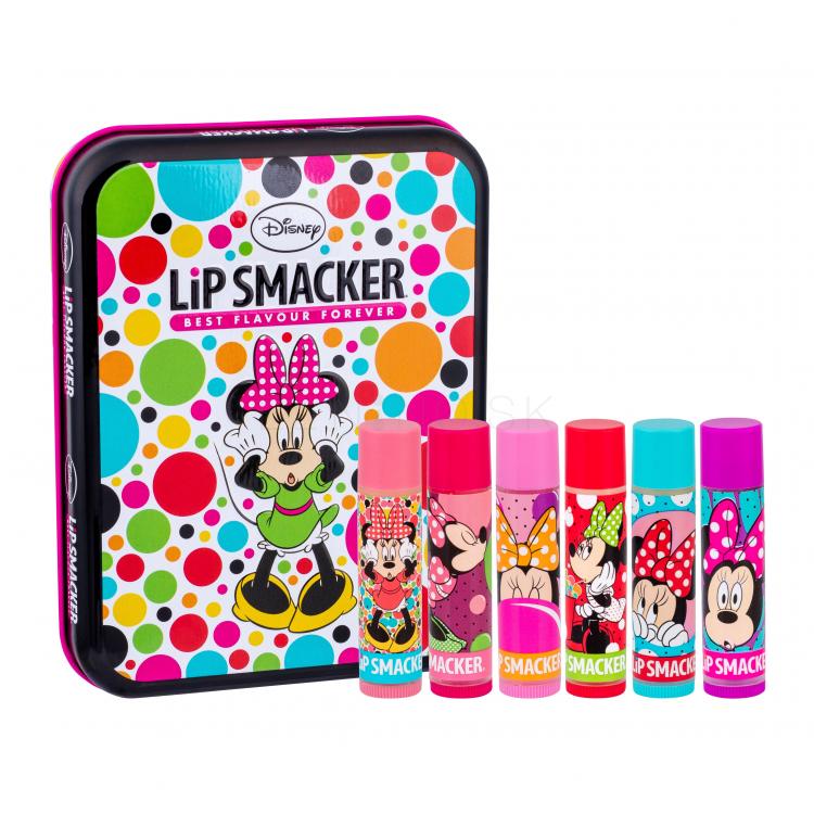Lip Smacker Disney Minnie Mouse Darčeková kazeta balzam na pery 6 x 4 g + plechová krabička
