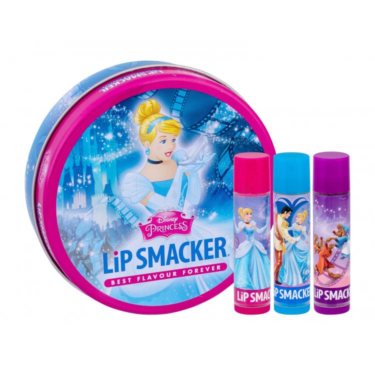 Lip Smacker Disney Princess Darčeková kazeta balzam na pery 3 x 4 g + plechová krabička