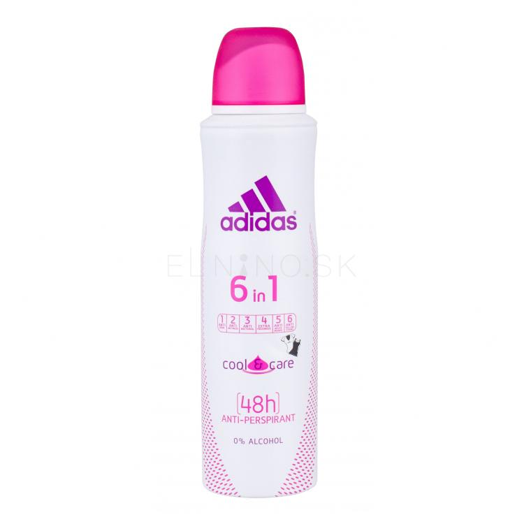Adidas 6in1 Cool &amp; Care 48h Antiperspirant pre ženy 150 ml poškodený flakón