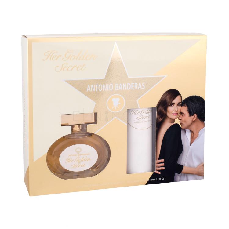 Antonio Banderas Her Golden Secret Darčeková kazeta toaletná voda 80 ml + deodorant 150 ml poškodená krabička