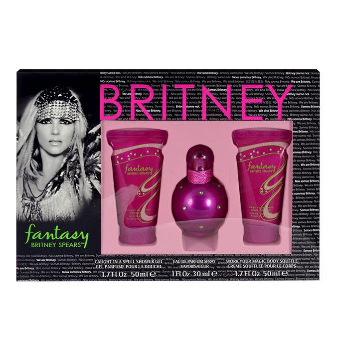 Britney Spears Fantasy Darčeková kazeta parfumovaná voda 30 ml + sprchovací gél 50 ml + telový krém 50 ml poškodená krabička