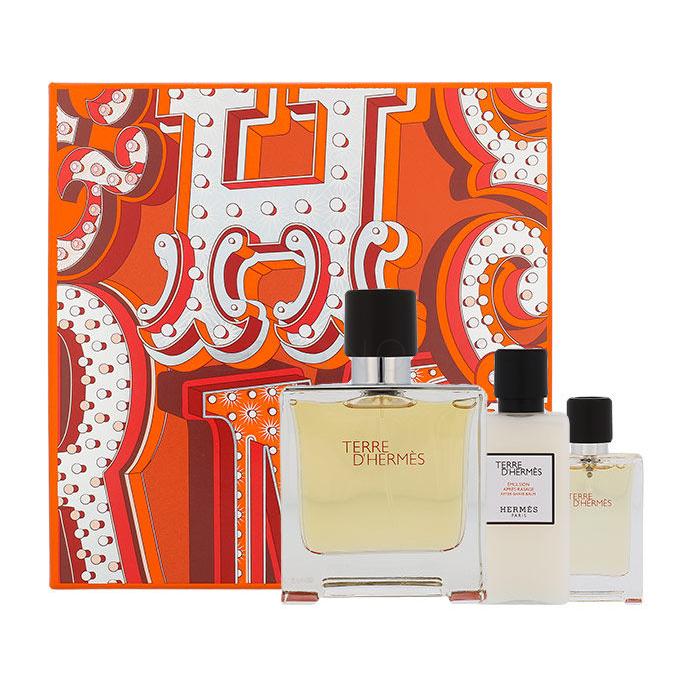 Hermes Terre d´Hermès Darčeková kazeta pre mužov parfum 75 ml + balzam po holení 40 ml + parfum 12,5 ml