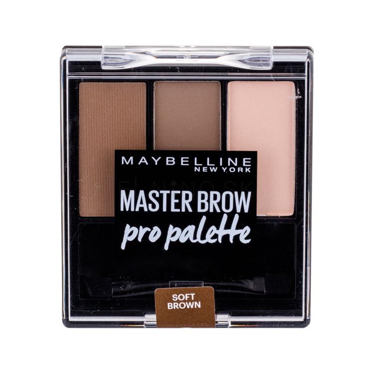 Maybelline Master Brow Pro Palette Set a paletka na obočie pre ženy 6 g Odtieň Soft Brown