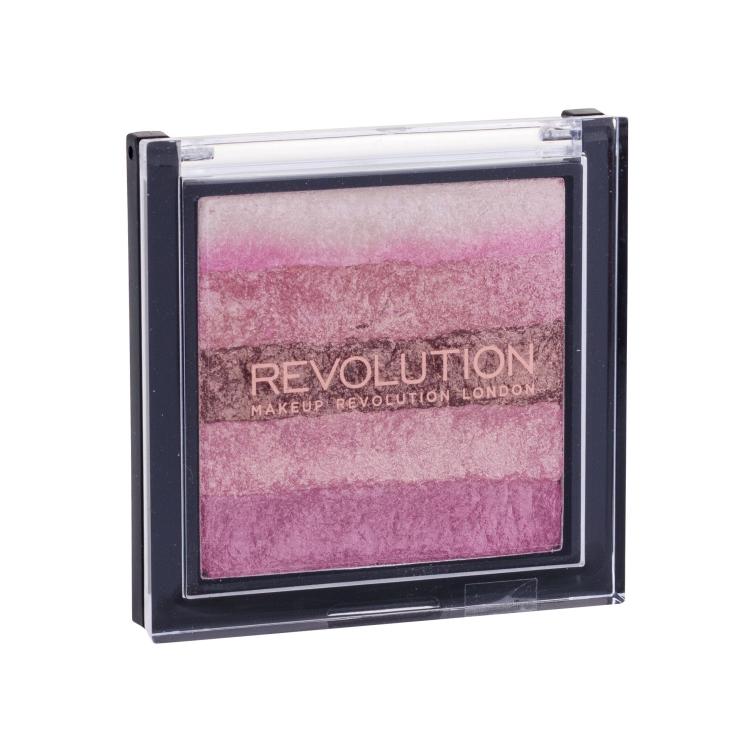 Makeup Revolution London Shimmer Brick Lícenka pre ženy 7 g Odtieň Pink Kiss