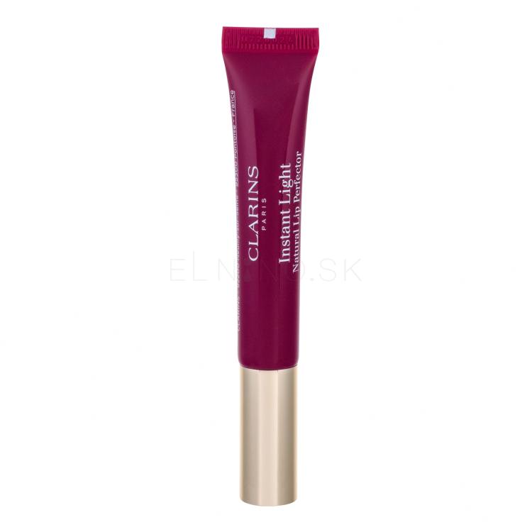 Clarins Instant Light Natural Lip Perfector Lesk na pery pre ženy 12 ml Odtieň 08 Plum Shimmer
