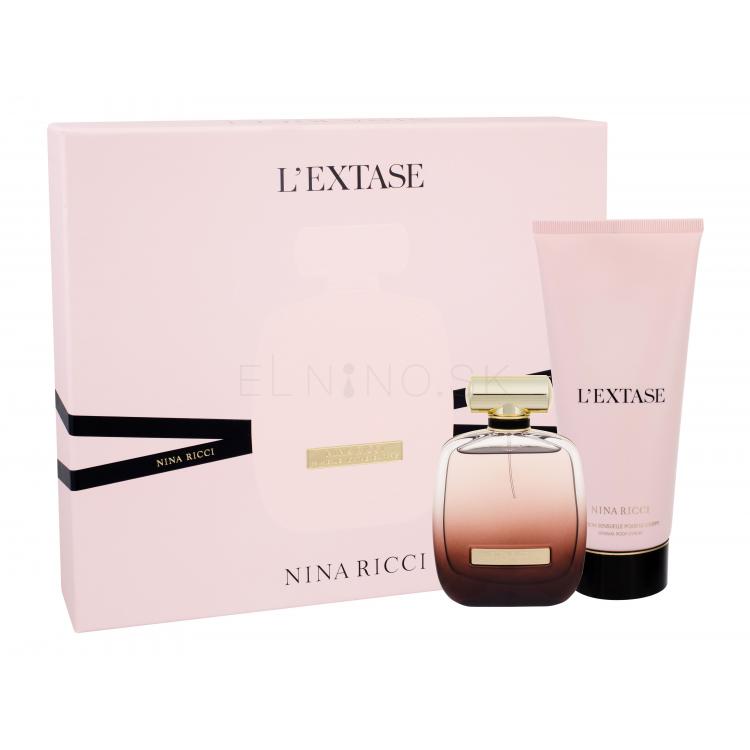 Nina Ricci L´Extase Darčeková kazeta parfumovaná voda 80 ml + telové mlieko 200 ml poškodená krabička