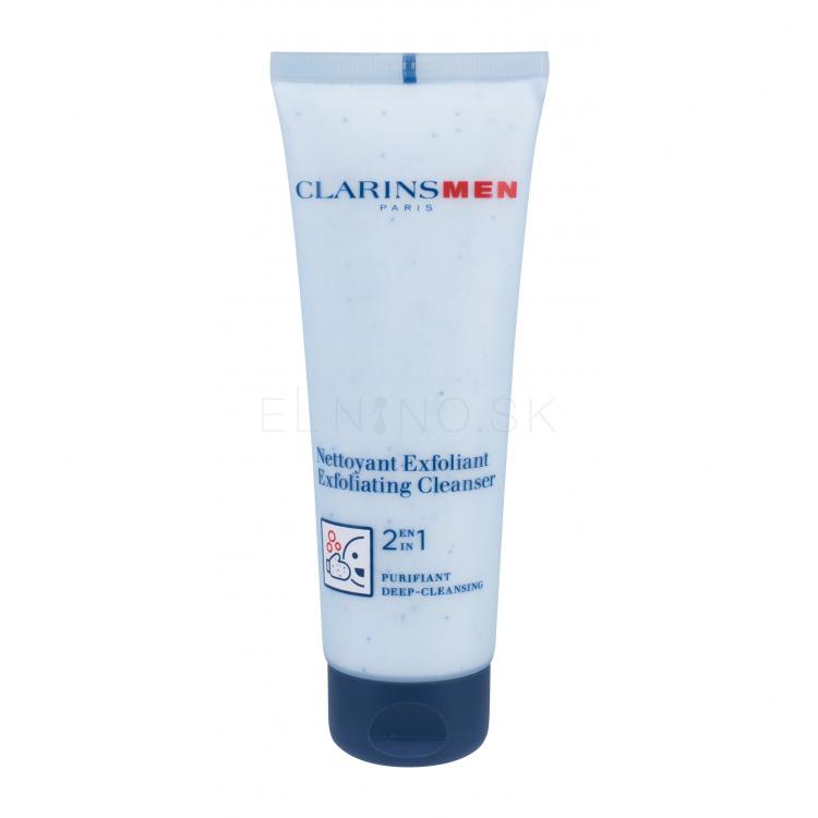 Clarins Men Exfoliating Cleanser 2in1 Peeling pre mužov 125 ml poškodená krabička