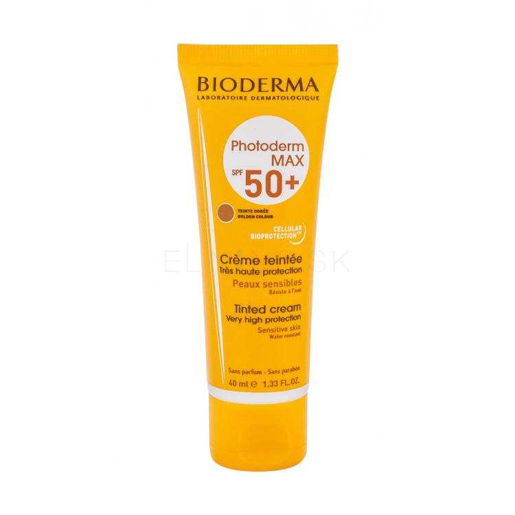 BIODERMA Photoderm Max Tinted Cream SPF50+ Opaľovací prípravok na tvár 40 ml Odtieň Golden Colour