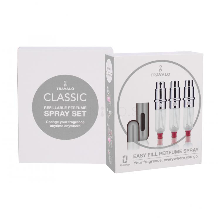 Travalo Classic Darčeková kazeta plnitelný flakón 3x5 ml + púzdro