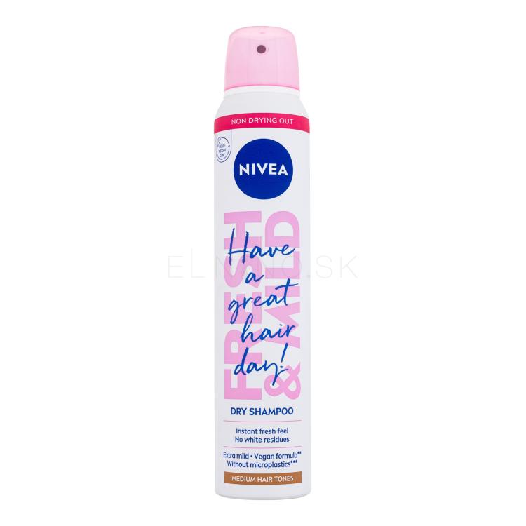 Nivea Fresh &amp; Mild Medium Hair Tones Suchý šampón pre ženy 200 ml
