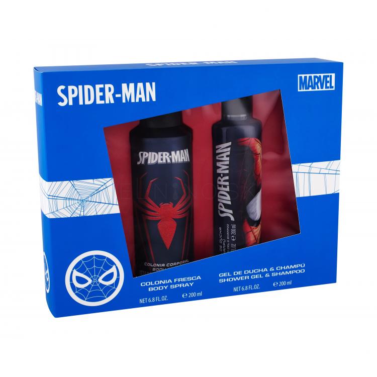 Marvel Spiderman Set Darčeková kazeta sprchovací gél 200 ml + telový sprej 200 ml