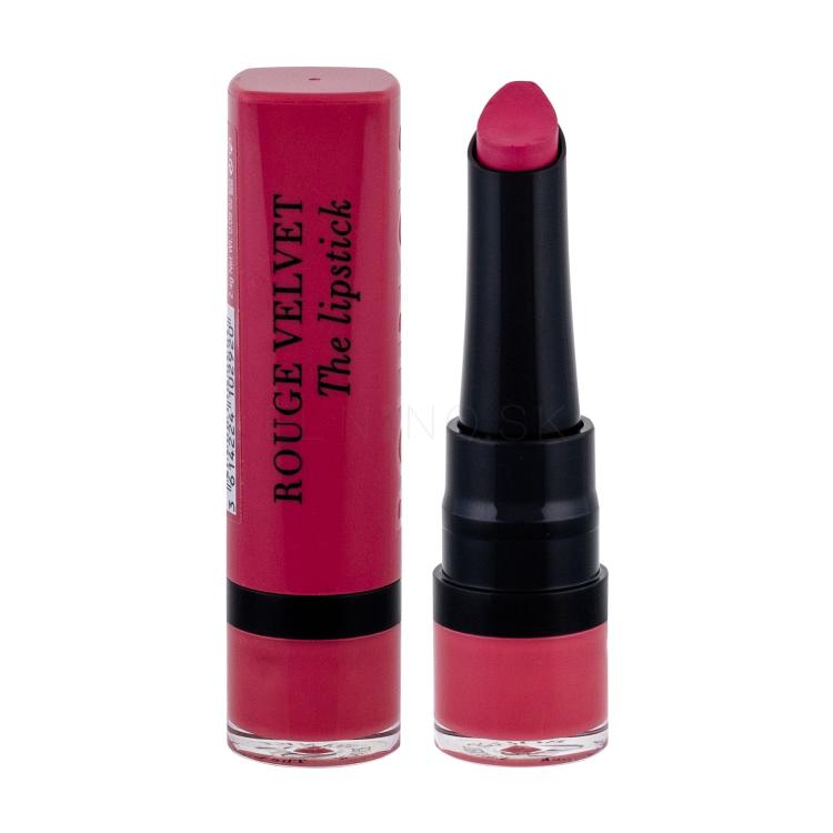 BOURJOIS Paris Rouge Velvet The Lipstick Rúž pre ženy 2,4 ml Odtieň 03 Hyppink Chic