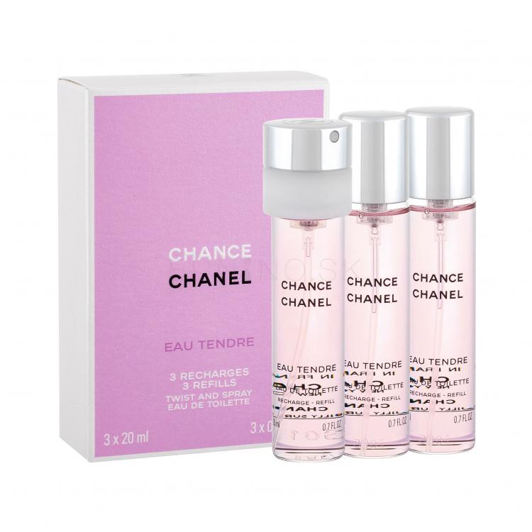 Chanel Chance Eau Tendre 3x 20 ml Toaletná voda pre ženy Náplň 20 ml