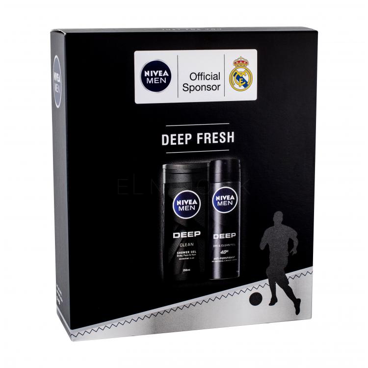 Nivea Men Deep Clean Darčeková kazeta sprchovací gél 250 ml + antiperspirant 150 ml
