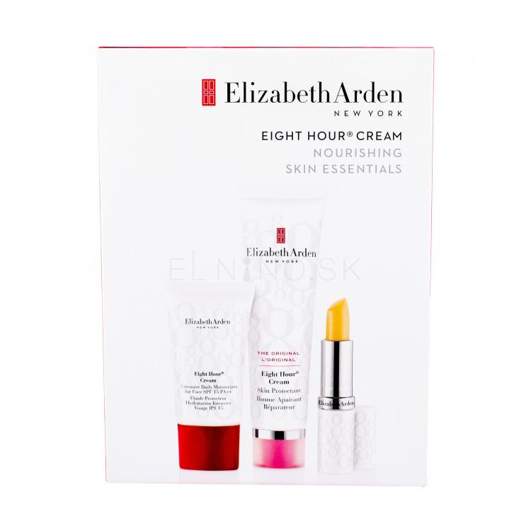 Elizabeth Arden Eight Hour Cream Skin Protectant Darčeková kazeta denná pleťová starostlivosť 50 ml + denná pleťová starostlivosť SPF15 15 ml + balzam na pery Lip Protectant Stick SPF15 3,7 g