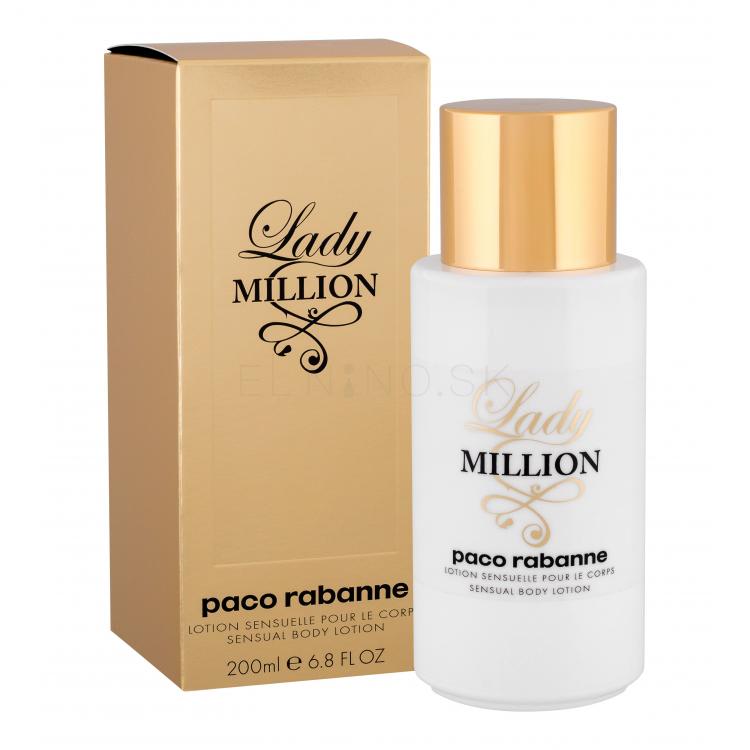 Paco Rabanne Lady Million Telové mlieko pre ženy 200 ml