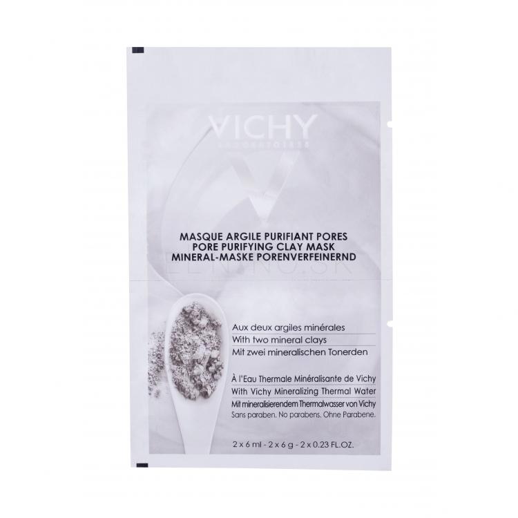 Vichy Pore Purifying Clay Mask Pleťová maska pre ženy 2x6 ml