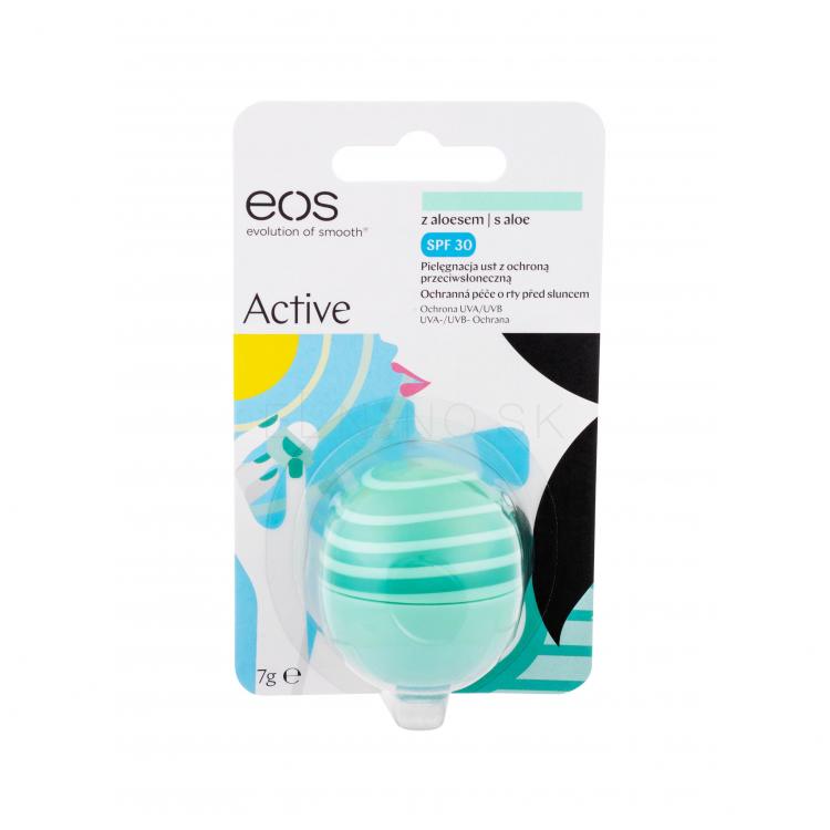 EOS Active SPF30 Balzam na pery pre ženy 7 g Odtieň Aloe
