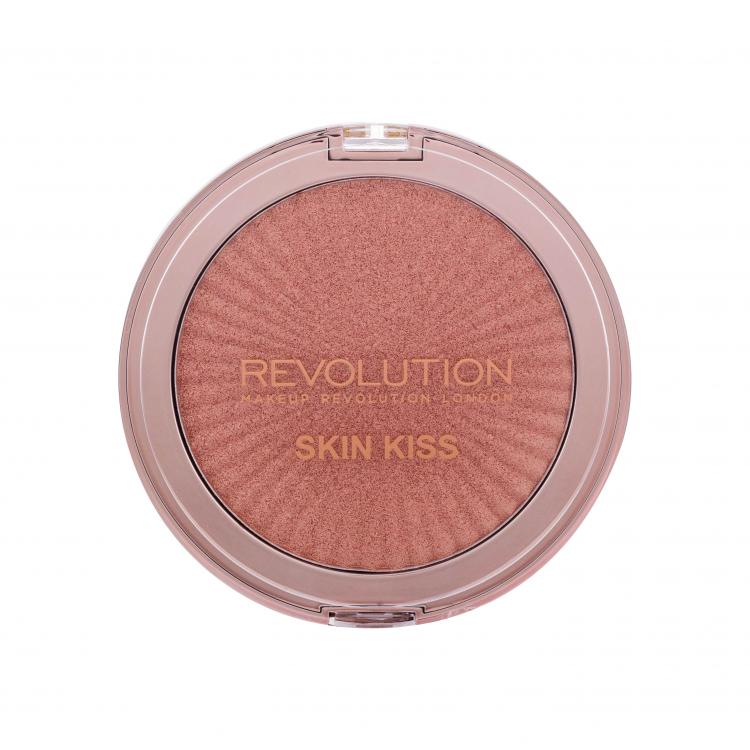 Makeup Revolution London Skin Kiss Rozjasňovač pre ženy 14 g Odtieň Peach Kiss