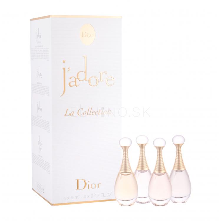 Christian Dior Mini Set 4 Darčeková kazeta parfumovaná voda J´adore 5 ml + parfumovaná voda J´adore Absolue 5 ml + parfumovaná voda J´adore in Joy 5 ml + toaletná voda J´adore 5 ml