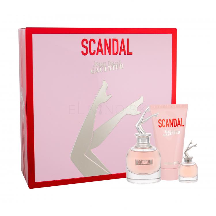 Jean Paul Gaultier Scandal Darčeková kazeta parfumovaná voda 50 ml + telové mlieko 75 ml + parfumovaná voda 6 ml