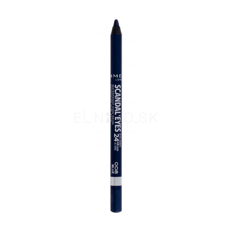 Rimmel London Scandaleyes Kajal 24HR Ceruzka na oči pre ženy 1,3 g Odtieň 008 Blue