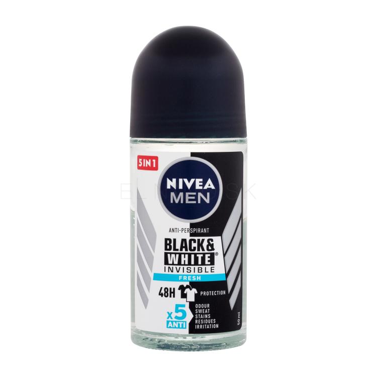 Nivea Men Invisible For Black &amp; White Fresh 48h Antiperspirant pre mužov 50 ml