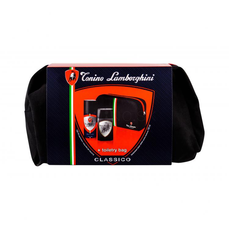 Lamborghini Classico Darčeková kazeta toaletná voda 100 ml + dezodorant 150 ml + kozmetická taška