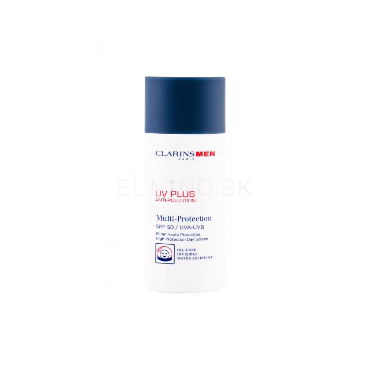 Clarins Men UV Plus Multi-Protection SPF 50 Opaľovací prípravok na tvár pre mužov 50 ml