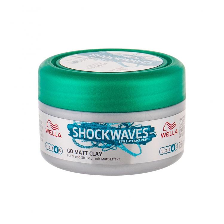 Wella Shockwaves Go Matt Clay Vosk na vlasy pre ženy 75 ml