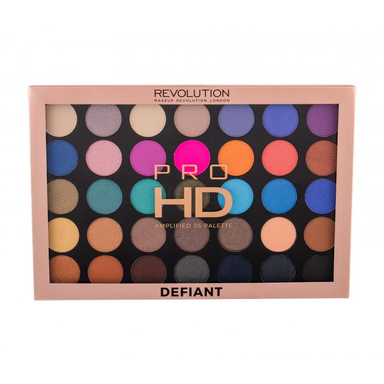 Makeup Revolution London Pro HD Palette Amplified 35 Očný tieň pre ženy 29,995 g Odtieň Defiant