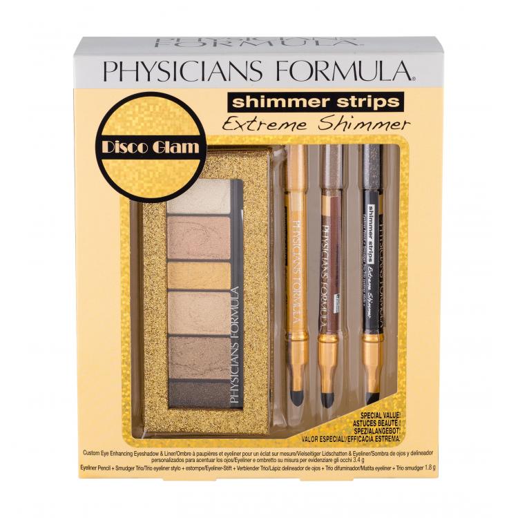 Physicians Formula Shimmer Strips Extreme Shimmer Kit Darčeková kazeta paletka očných tieňov 3,4 g + ceruzka na oči Eyeliner Pencil &amp; Smudger 3 x 0,6 g