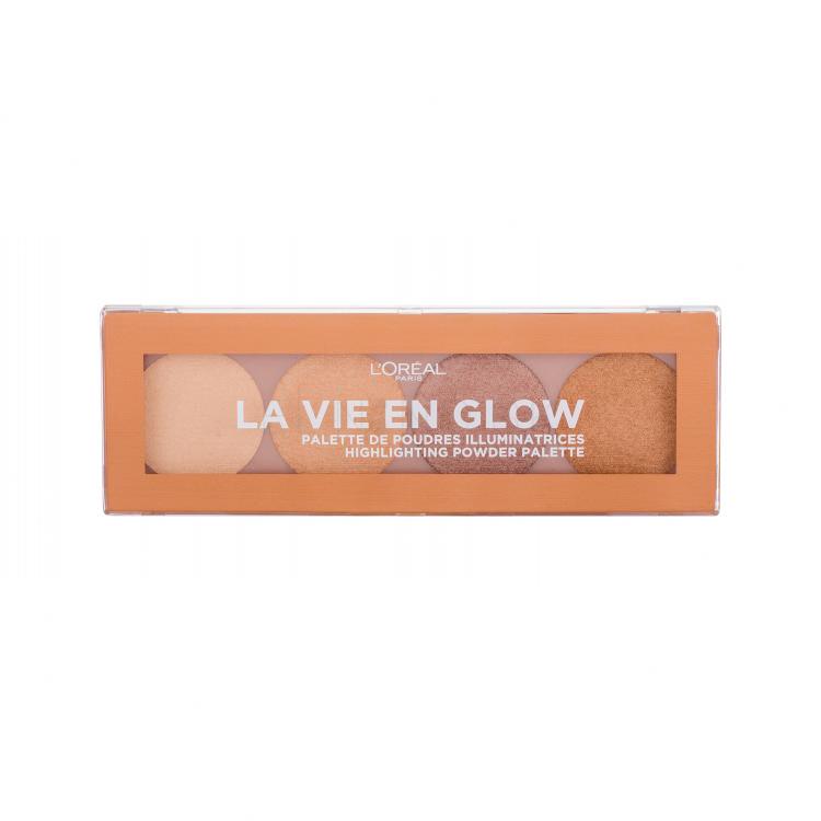 L&#039;Oréal Paris Wake Up &amp; Glow La Vie En Glow Rozjasňovač pre ženy 5 g Odtieň 001 Warm Glow