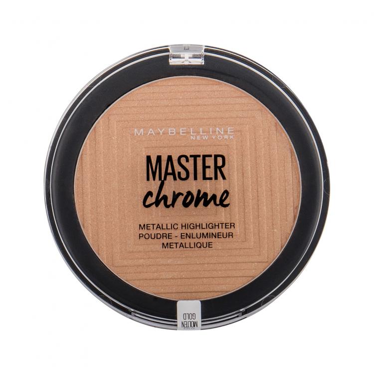 Maybelline Master Chrome Rozjasňovač pre ženy 9 g Odtieň 100 Molten Gold