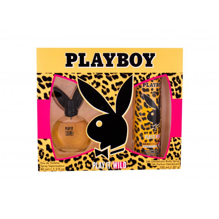 Playboy Play It Wild For Her Darčeková kazeta toaletná voda 40 ml + dezodorant 150 ml poškodená krabička