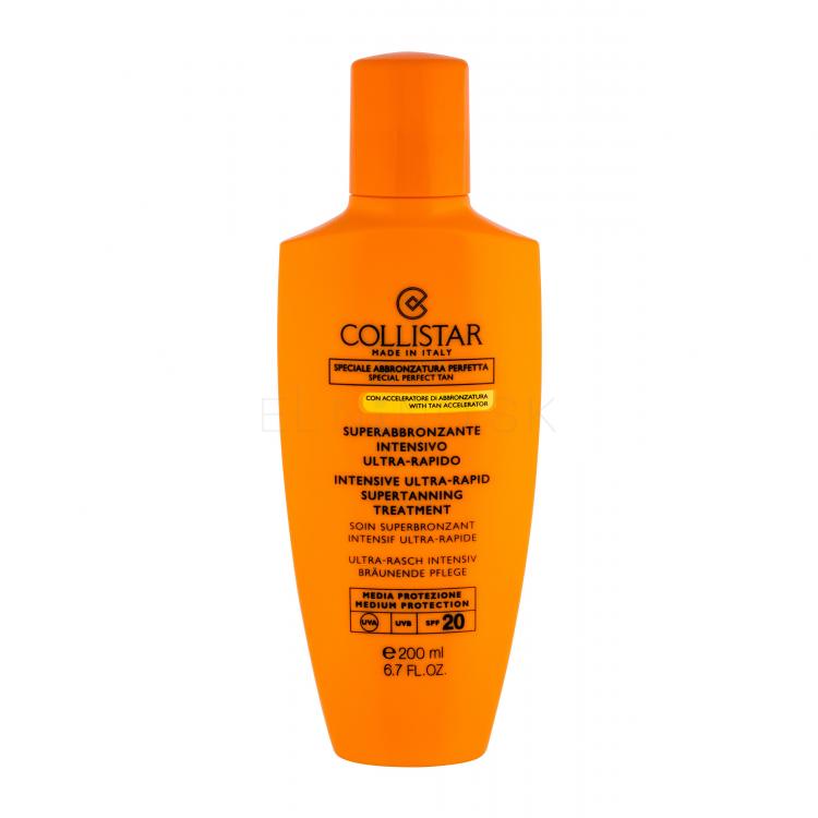 Collistar Special Perfect Tan Intensive Ultra-Rapid Supertanning SPF20 Opaľovací prípravok na telo pre ženy 200 ml