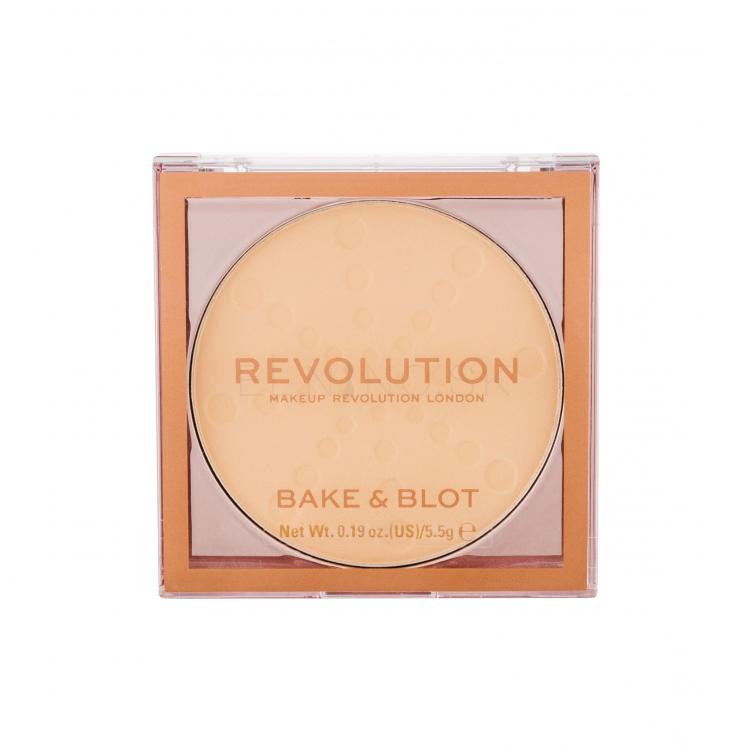 Makeup Revolution London Bake &amp; Blot Púder pre ženy 5,5 g Odtieň Banana