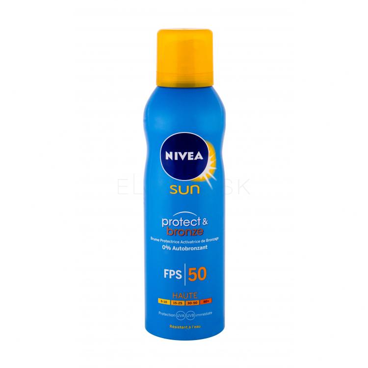 Nivea Sun Protect &amp; Bronze Sun Spray SPF50 Opaľovací prípravok na telo 200 ml